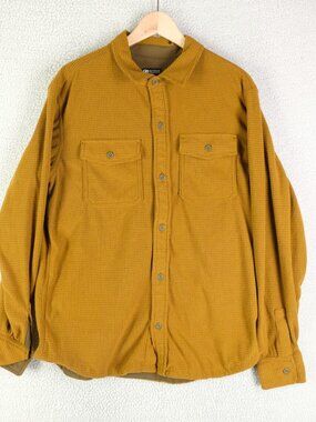 Or Outdoor Research Shacket Mens Medium Brown Button Up Waffle Knit Fleece